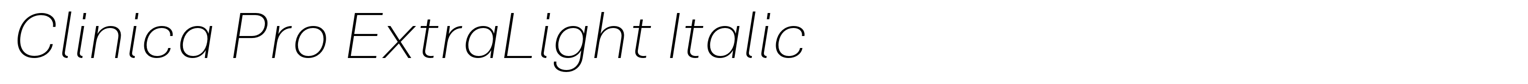 Clinica Pro ExtraLight Italic